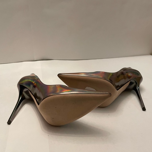 Jimmy Choo Pearl Gold Leather 4” Heel Pumps Size 38.5 NWOT - Picture 5 of 6